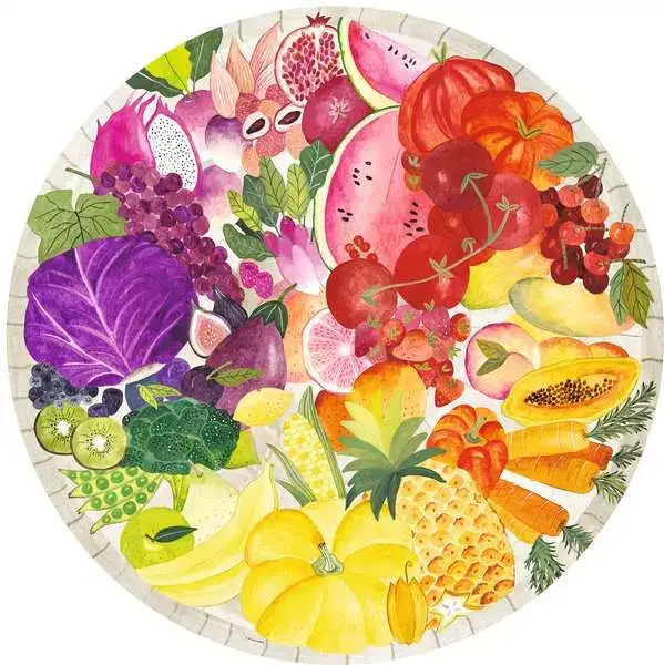 Ravensberger Matratzen Puzzle 500 Teile - Circle of Colors - Fruits & Vegetables Großer Ausverkauf