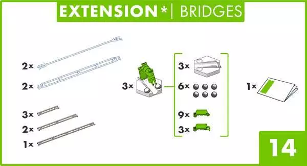 Ravensberger Matratzen GraviTrax Extension Bridges - Kugelbahn-Erweiterung für Kinder ab 8 Jahren Räumungsverkauf