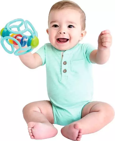 Ravensberger Matratzen baliba Rasselball türkis - Babyspielzeug ab 3 Monaten Fabrikpreis
