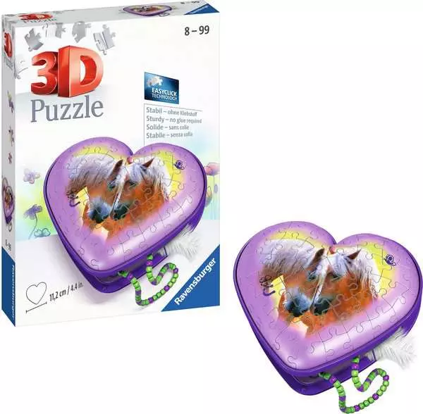Ravensberger Matratzen 3D Puzzle Herzschatulle - Pferde Versandkostenfrei