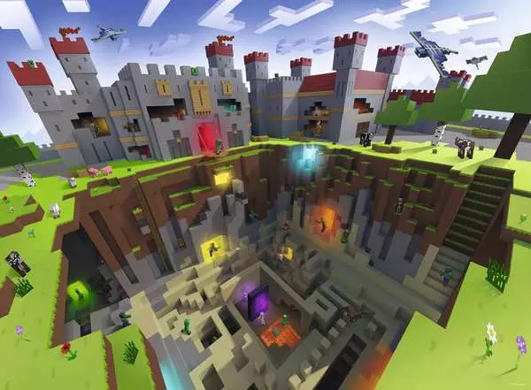 Ravensberger Matratzen Kinderpuzzle ab 9 Jahren - Minecraft Cutaway - 300 Teile Preisnachlass
