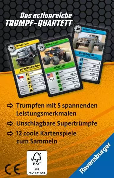 Ravensberger Matratzen Auto Monster - Kartenspiel ab 7 Jahren Neueste Mode