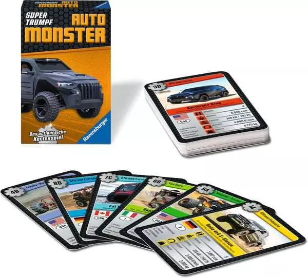 Ravensberger Matratzen Auto Monster - Kartenspiel ab 7 Jahren Neueste Mode