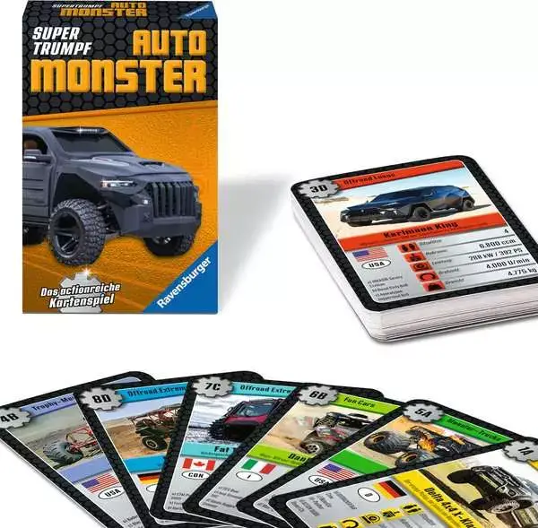 Ravensberger Matratzen Auto Monster - Kartenspiel ab 7 Jahren Neueste Mode
