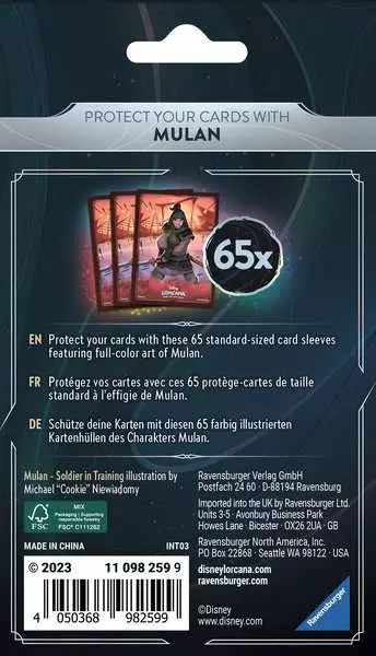 Ravensberger Matratzen Disney Lorcana: Aufstieg der Flutgestalten - Kartenhüllen Mulan Online Outlet