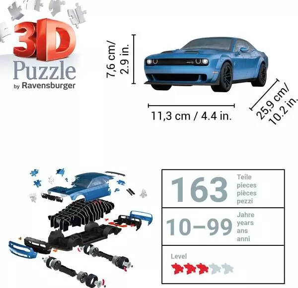 Ravensberger Matratzen 3D Puzzle Dodge Challenger SRT Hellcat Redeye Widebody Neuheiten