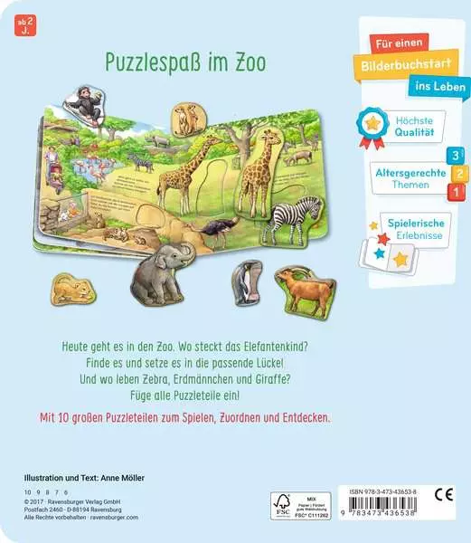 Ravensberger Matratzen Mein großes Puzzle-Spielbuch: Zoo Tägliche Deals