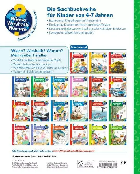 Ravensberger Matratzen Ravensburger Wieso? Weshalb? Warum?: Mein großer Tieratlas Sonderangebot der Fabrik