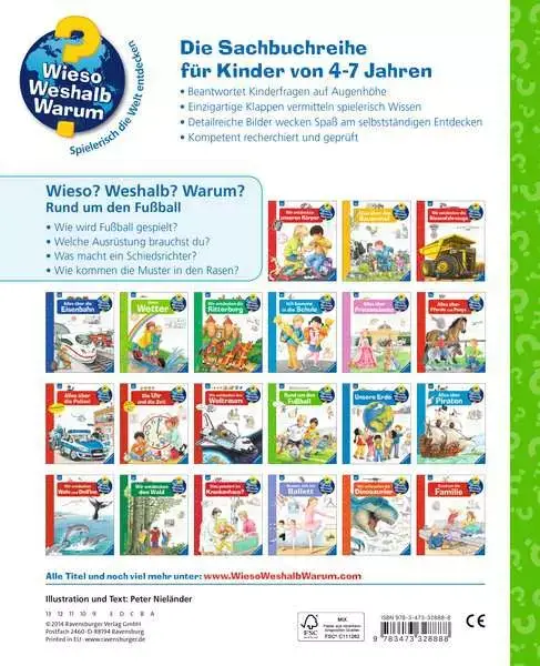 Ravensberger Matratzen Ravensburger Wieso? Weshalb? Warum?, Band 35: Rund um den Fußball 50% Rabatt mit kostenlosem Versand
