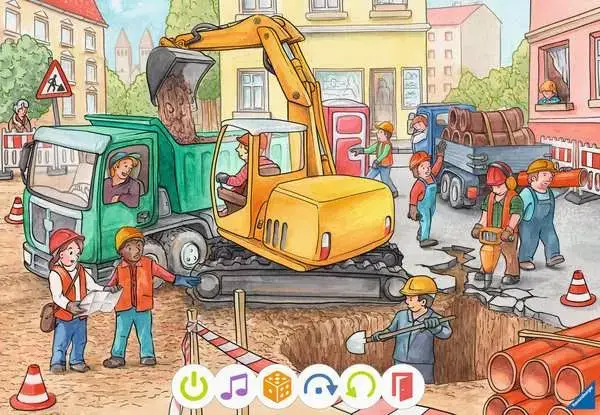 Ravensberger Matratzen Kinderpuzzle ab 3 Jahren - tiptoi® Puzzle für kleine Entdecker: Baustelle - 12 Teile VIP-Rabatte
