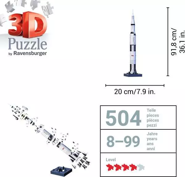 Ravensberger Matratzen 3D Puzzle Apollo Saturn V Rakete Discount Store für neue Produkte
