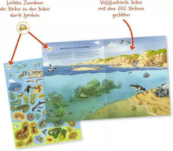 Ravensberger Matratzen Ravensburger Wieso? Weshalb? Warum? Stickerheft: Heimische Tiere 2025