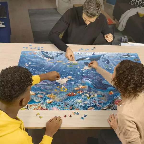 Ravensberger Matratzen Puzzle 3000 Teile - Bunter Unterwasserspaß Lagerräumung