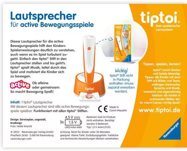 Ravensberger Matratzen tiptoi® ACTIVE Lautsprecher Tiefpreis