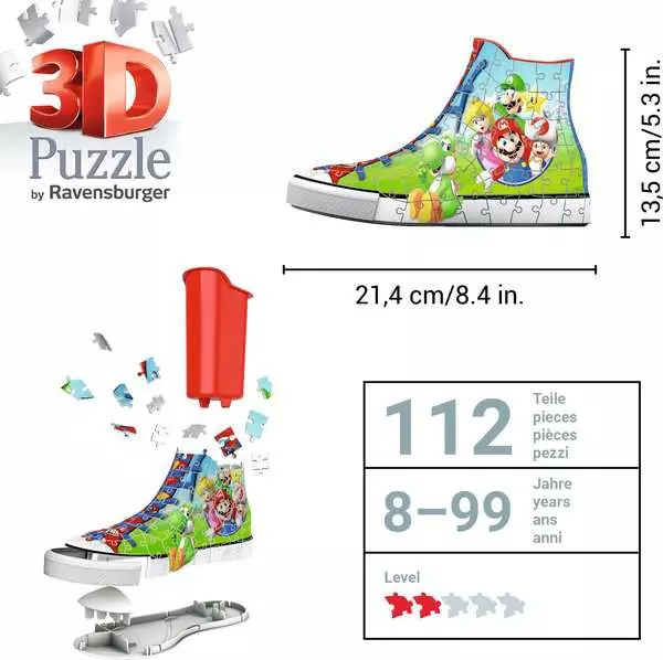 Ravensberger Matratzen 3D Puzzle Sneaker - Super Mario Im Verkauf