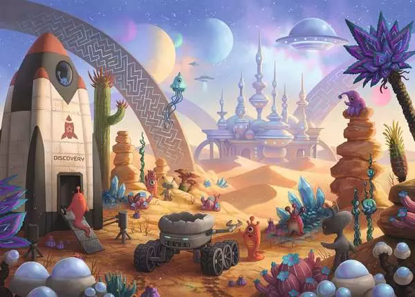 Ravensberger Matratzen Kinderpuzzle ab 9 Jahren - Die Weltraummission - 368 Teile Limitierter Zeitrabatt