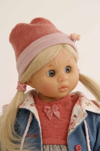Schildkröt Manufaktur Puppe Müller-Wichtel Lotta 30 cm blonde Haare, Kleidung grau/rot/blau Meist gekauft