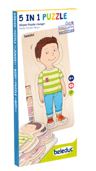 Schildkröt Manufaktur Lagen-Puzzle "Dein Körper" Junge by Beleduc zollfrei