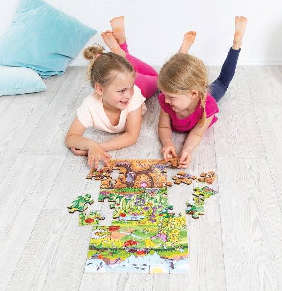 Schildkröt Manufaktur Boden-Puzzle "Entdecke die Blumenwiese" by Beleduc 50% Rabatt für begrenzte Zeit