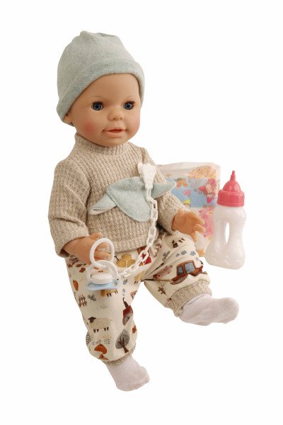 Schildkröt Manufaktur Kleidung zu Trink + Näßbaby 40 cm Finn Bauernhof Tiefpreis