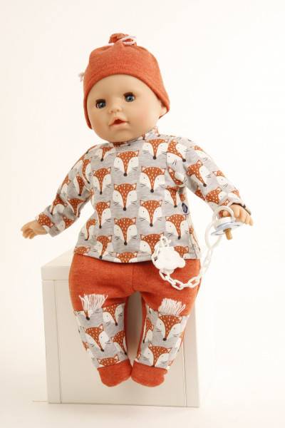 Schildkröt Manufaktur Kleidung zu Baby Amy 45 cm mit Fuchsprint Vierteljährliche Förderung