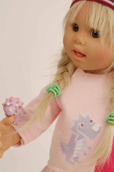Schildkröt Manufaktur Puppe Müller-Wichtel Emma 30 cm blonde Haare, Drachen-Kleidung zollfrei