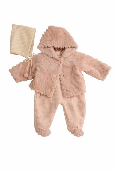Schildkröt Manufaktur Kleidung zu Puppe 52 cm Julchen/Peterle/Klara/Elli winterlich rose Schlussverkauf