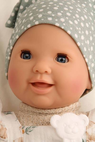 Schildkröt Manufaktur Schnullerbaby Lenchen 37 cm, Malhaar, blaue Schlafaugen, Füchschen Fabrikverkauf