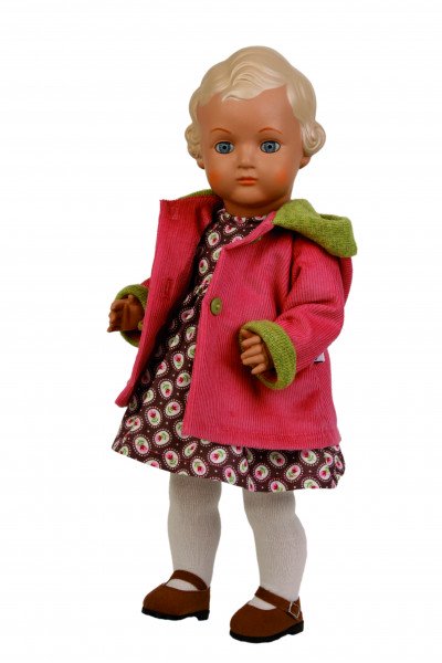 Schildkröt Manufaktur Kleidung zu Stehpuppe 41 cm Winterkleidung braun/rot/grün Tiefpreis