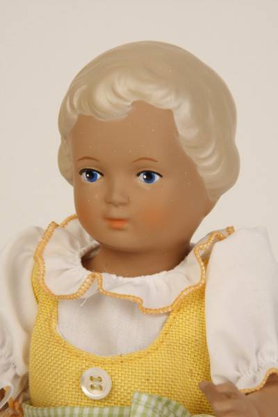 Schildkröt Manufaktur Puppe Ursel 25 cm von 1941 blonde Malhaare, Dirndl Wochenangebot