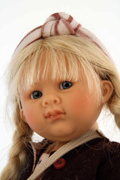 Schildkröt Manufaktur Puppe Müller-Wichtel Maja 30 cm blonde Haare, Kleidung rose/braun Schlussverkauf