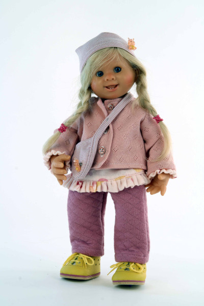 Schildkröt Manufaktur Puppe Müller-Wichtel Fiona 30 cm blonde Haare, Kleidung rose Günstiger Verkauf