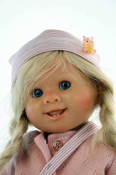 Schildkröt Manufaktur Puppe Müller-Wichtel Fiona 30 cm blonde Haare, Kleidung rose Günstiger Verkauf
