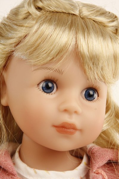 Schildkröt Manufaktur Stehpuppe Yella 46 cm blonde Haare, Kleidung rose/weiss/blau Günstig kaufen