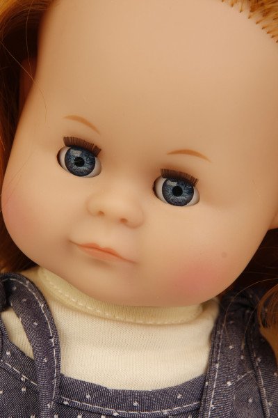 Schildkröt Manufaktur Puppe Schlummerle 37 cm rote Haare, blaue Schlafaugen, Kleidung gelb/blau/beige Bestseller