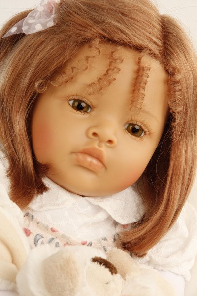 Schildkröt Manufaktur Baby Melissa 50 cm von Natali Blick rote Haare, Kleidung rot/weiss/blau 50% Rabatt mit kostenlosem Versand
