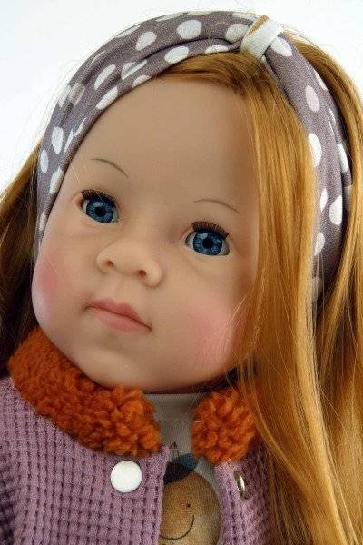 Schildkröt Manufaktur Stehpuppe Elli 52 cm rote Haare, blaue Schlafaugen, Kleidung winterlich Heißer Verkauf