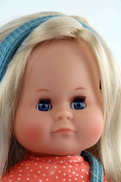 Schildkröt Manufaktur Puppe Schlummerle 37 cm blonde Haare, blaue Schlafaugen, Mäuschenkleidung Exklusive Angebote