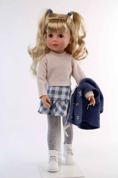 Schildkröt Manufaktur Stehpuppe Yella 46 cm blonde Haare, Kleidung sportlich Sonderangebot der Fabrik