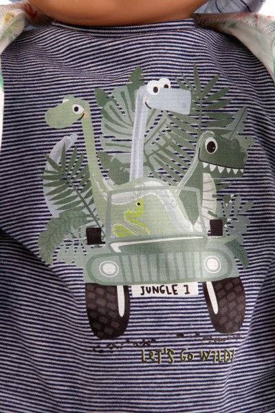 Schildkröt Manufaktur Puppe Peterle 52 cm mit Malhaar, blauen Schlafaugen, Kleidung Dschungel-Outfit Super Rabatt
