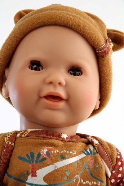 Schildkröt Manufaktur Schnullerbaby Lenchen 37 cm, Malhaar, braune Schlafaugen, Kleidung Safari-Look Hotsell