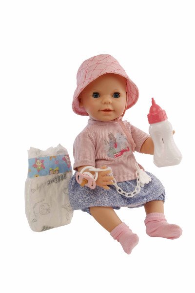 Schildkröt Manufaktur Kleidung zu Trink + Näßbaby 40 cm Lina rose/bleu Kostenloser Versand