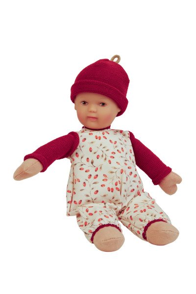 Schildkröt Manufaktur Overall mit Mütze zu Puppe Schmuserle 30 cm in rot/weiss Begrenztes Angebot