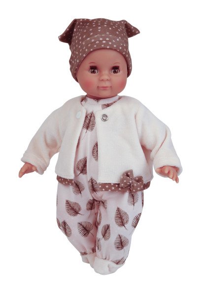 Schildkröt Manufaktur Kleidung zu Puppe Schlummerle 32 cm, rose Overall mit weißer Jacke und braune Tupfenmütze Preisnachlass