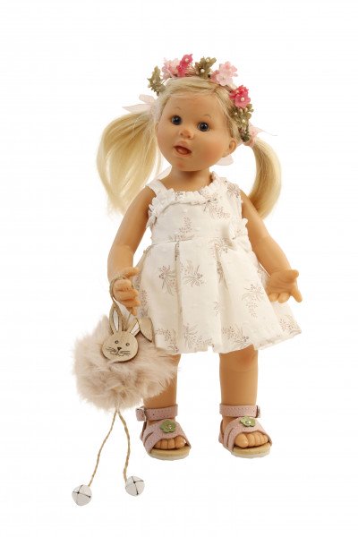 Schildkröt Manufaktur Puppe Müller-Wichtel Emma 30 cm blonde Haare, Kleidung festlich