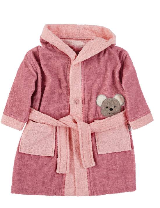 Sterntaler Bademantel Maus Mabel aus Frottee mit Kapuze, Rosa Hotsell