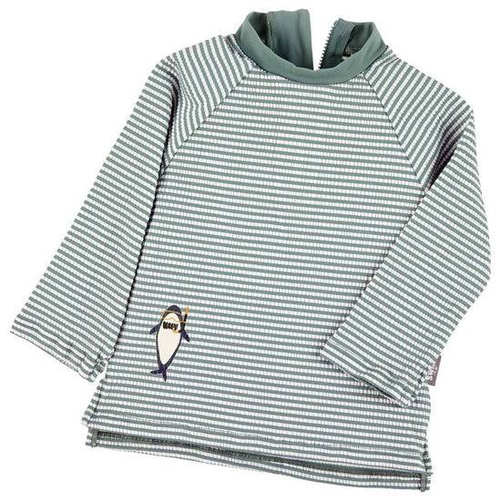 Sterntaler Langarm-Schwimmshirt in dunkelgrün mit Hai-Print Fabrik Onlineshop