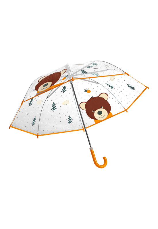Sterntaler Kinder Regenschirm Bär Ben Transparent/Braun/Gelb Begrenztes Angebot