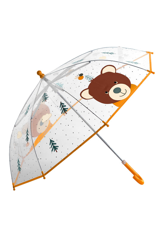 Sterntaler Kinder Regenschirm Bär Ben Transparent/Braun/Gelb Begrenztes Angebot