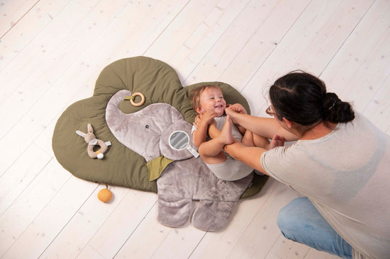 Sterntaler Krabbeldecke Motiv Wolke mit Elefant Eddy, Grau Preisnachlass
